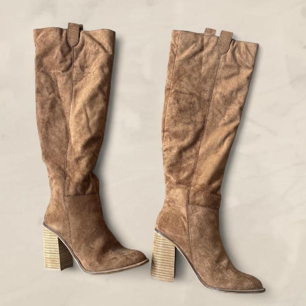 Etiquette knee-high boots tan size US 6.5 Saint Caramel